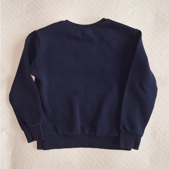 👕 Boys Blue Polo Sweatshirt with Reflective Logo 👕 - Picture 4 of 12